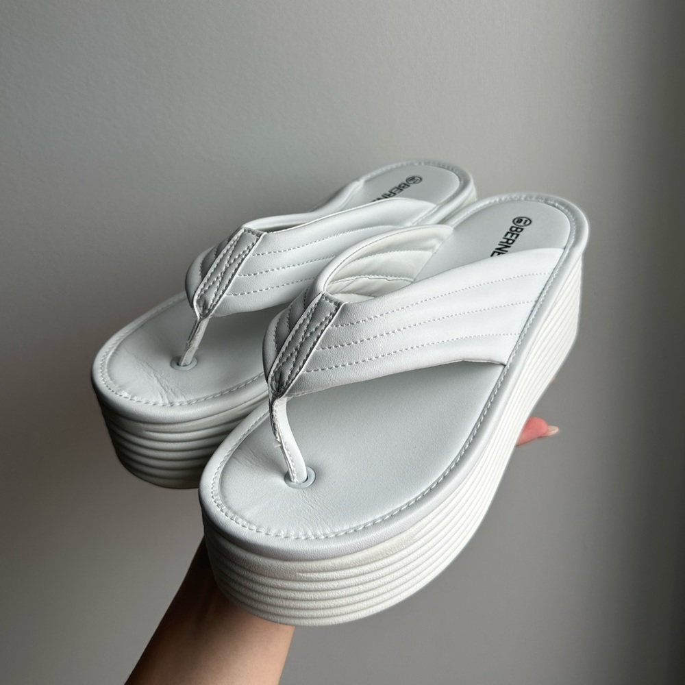 White Princess Polly platform sandals